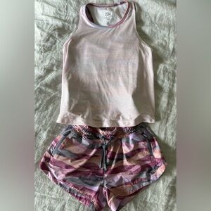 Athleta Girl shorts & tank set size 6